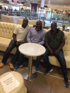 L-R Jide Olugbodi, Abiodun Baruwa and Pascal Patrick. Up Shooting!